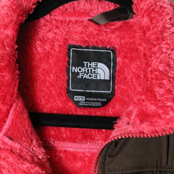 The North Face Womens XS Pink Brown Denali Fleece Polartec Zip Up Soft Jacket - Picture 4 of 8